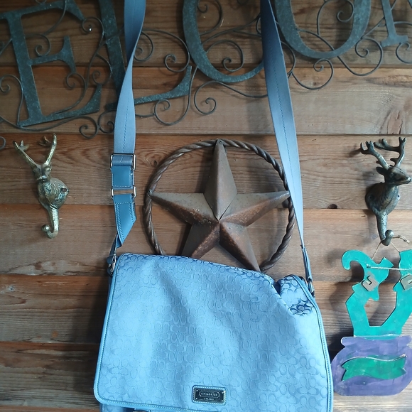 Coach Blue Shoulder Bag - Picture 1 of 16